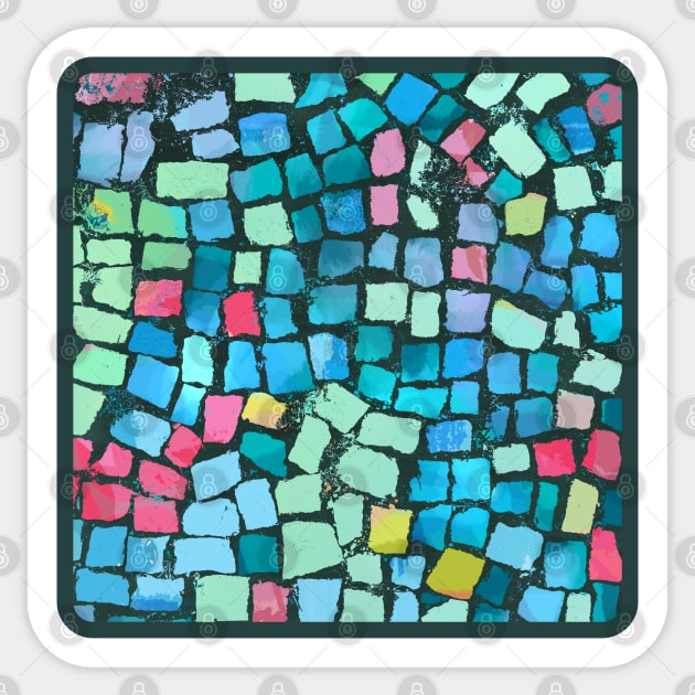 Colorful cobblestone pattern Sticker by Bailamor